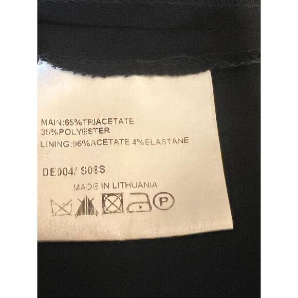 Karen Millen woman’s 8 black sleek fix and flare shirt sleeves classic dress - Picture 8 of 9